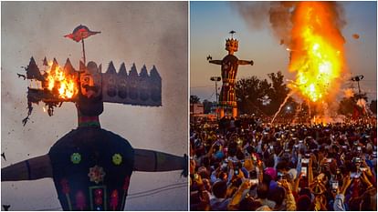 तस्वीरों में त्योहार: देशभर में दशहरे की धूम, हर्षोल्लास के साथ मनाया गया विजयदशमी और दूर्गा पूजा का पर्व Dussehra in pictures Festivals celebrated across India Vijayadashami Durga Puja celebrated with enthusiasm