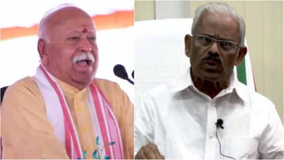 संघ प्रमुख मोहन भागवत और केरल की टीडीबी के प्रमुख अनंतगोपन