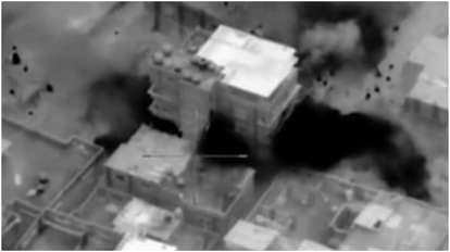 इस्राइली वायु सेना द्वारा साझा किया गया वीडियो का स्क्रीनग्रैब