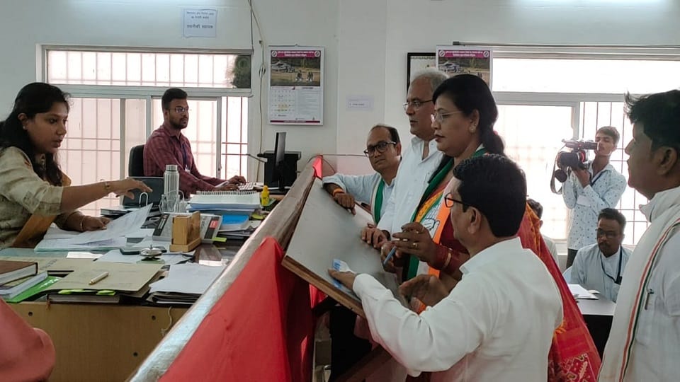 बालोद में कांग्रेस के प्रत्याशियों ने किया नामांकन