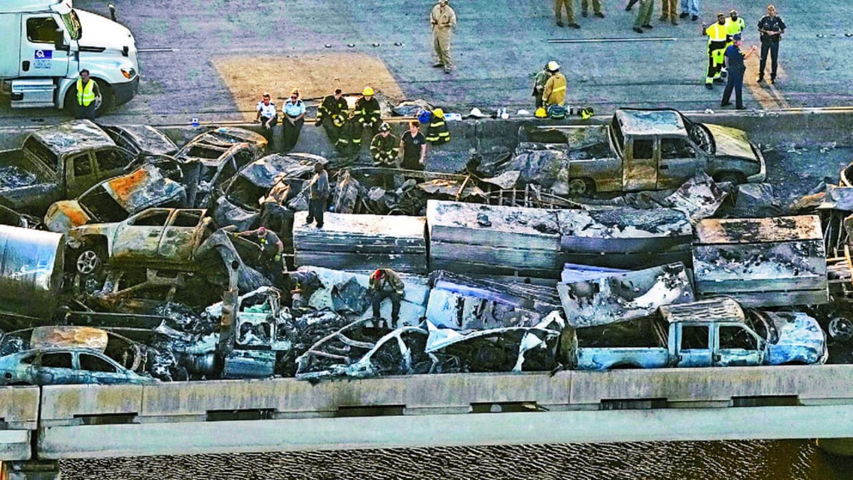 Major road accident occurred in America due to lack of visibility, 168 vehicles collided