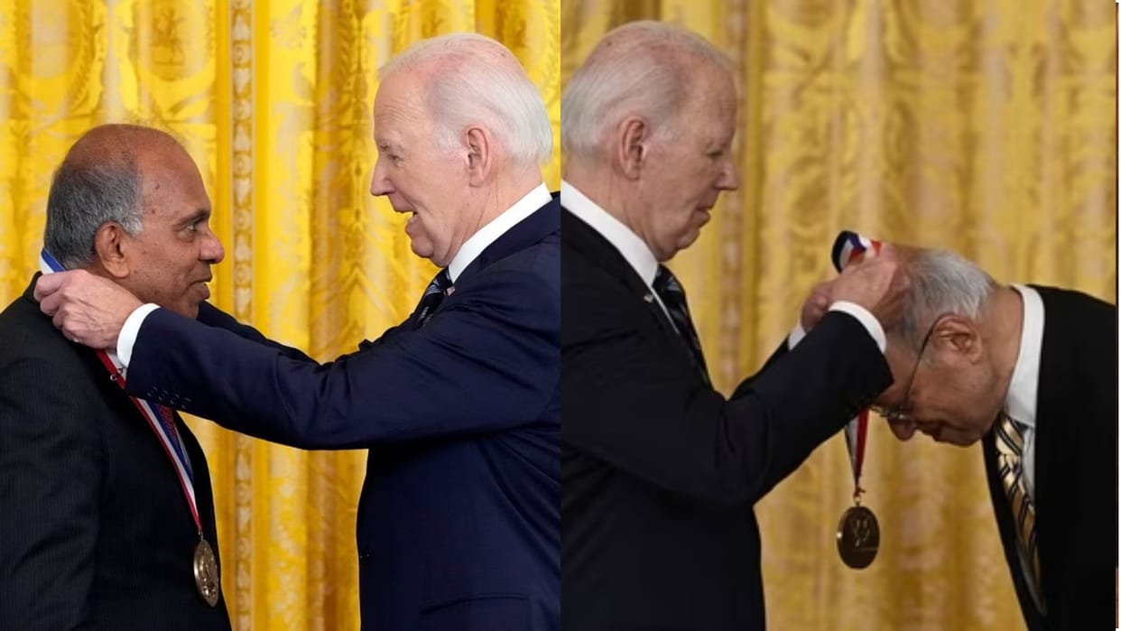 President Biden honours two Indian-American scientists with America's highest scientific awards