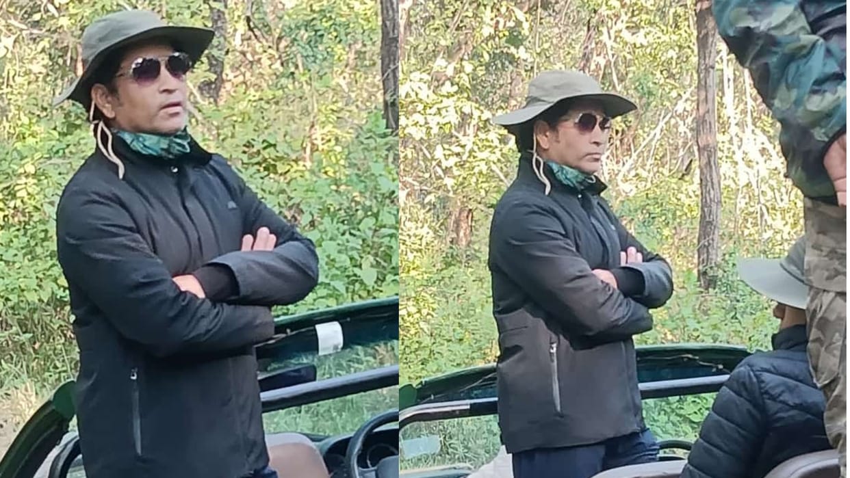 Kanha National Park: Sachin Tendulkar reached Kanha National Park with family, enjoying jungle safari.