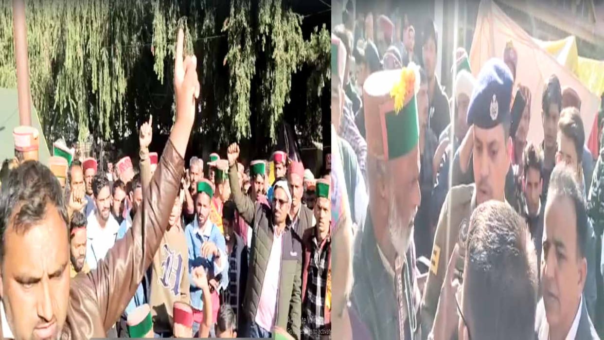 Controversy increased regarding removal of temporary camp of deities, Banjar MLAs sitting on dharna