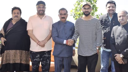 Virat Kohli calls on CM Sukhvinder Singh Sukhu in Dharamshala