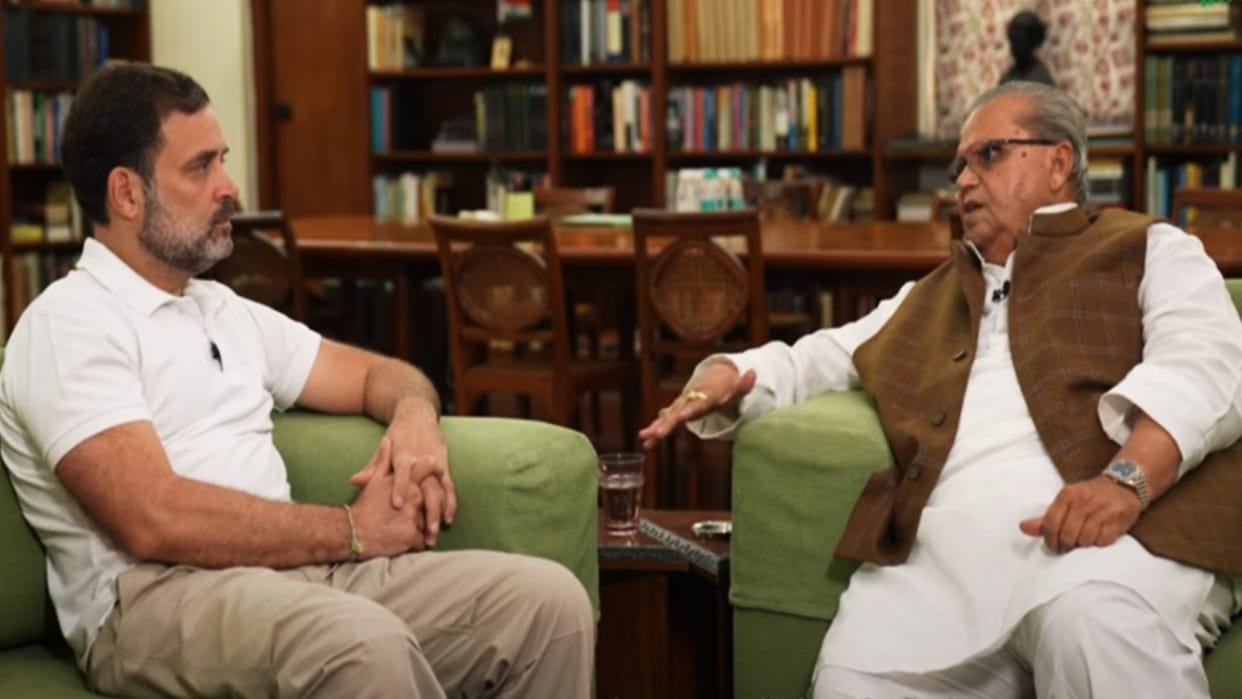 Rahul Gandhi interviewed Satyapal Malik, asked questions ranging from Pulwama attack to caste census