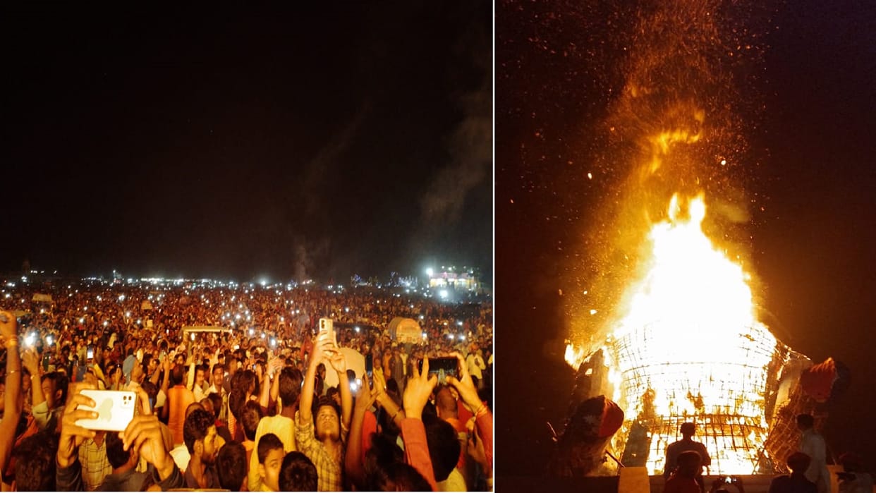 Ramnagar's Ramlila: Ravana's last rites are performed here, Vibhishan takes five rounds of the effigy and offe