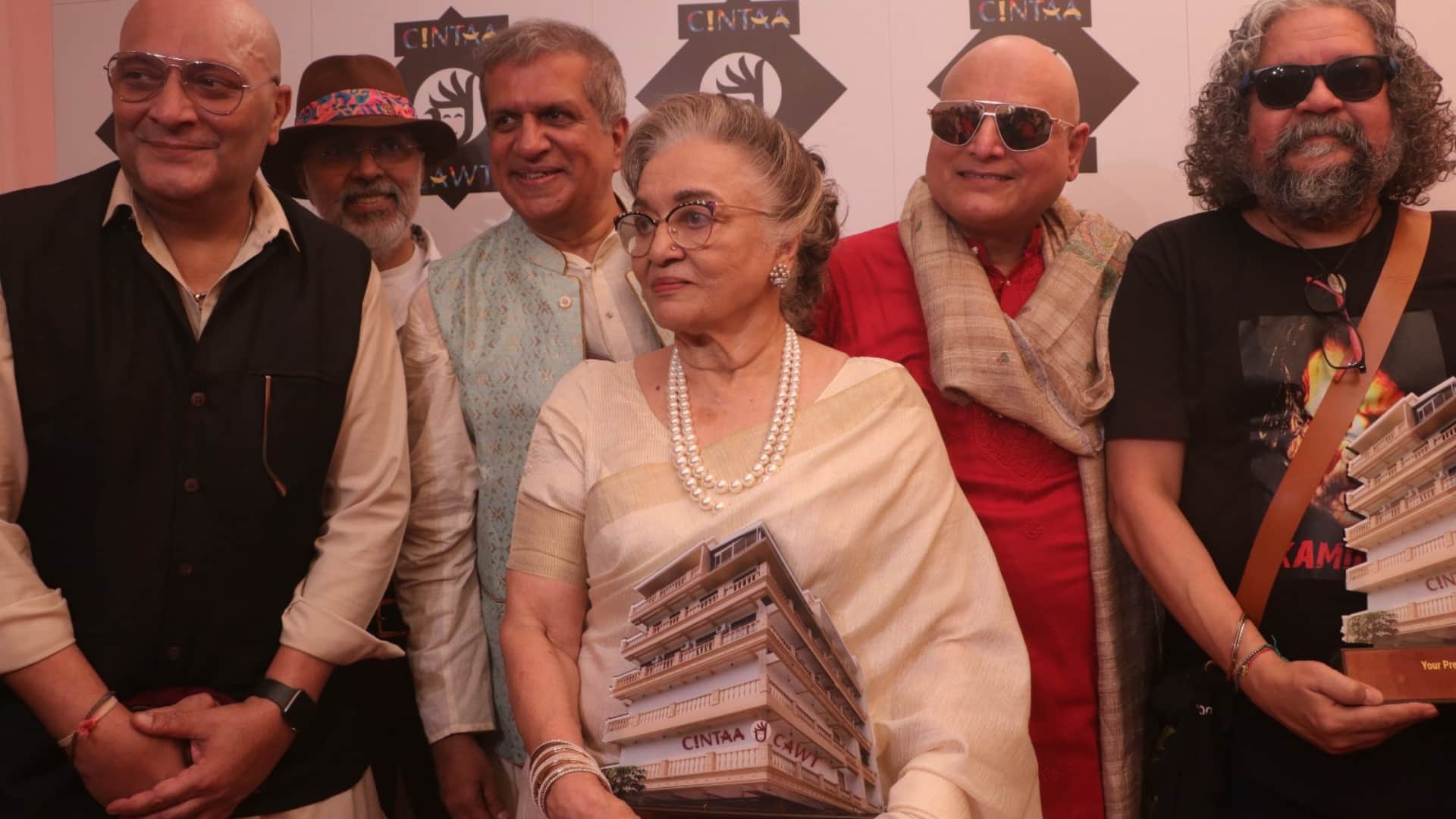 Dillip kumar amrish puri asha parekh dream project celebs attend cintaa tower inaugration in mumbai