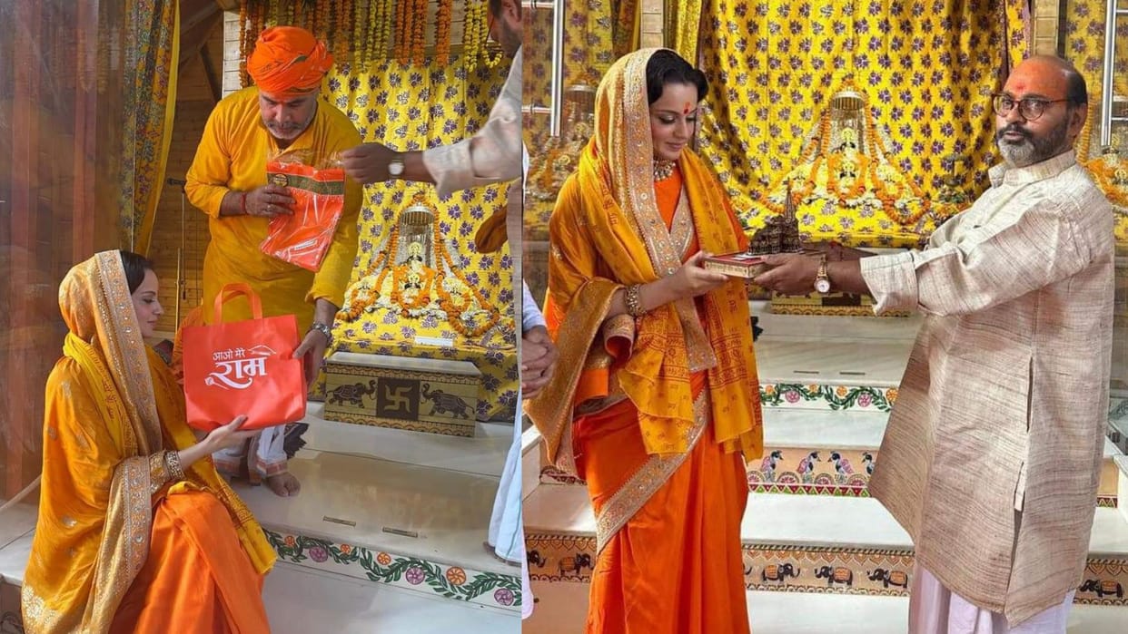 Kangana Ranaut offers prayer in Ramlala in Ayodhya.