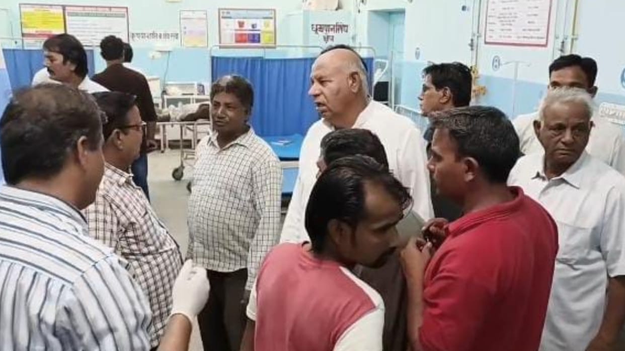 Three including father and son died due to electrocution while putting up hoardings