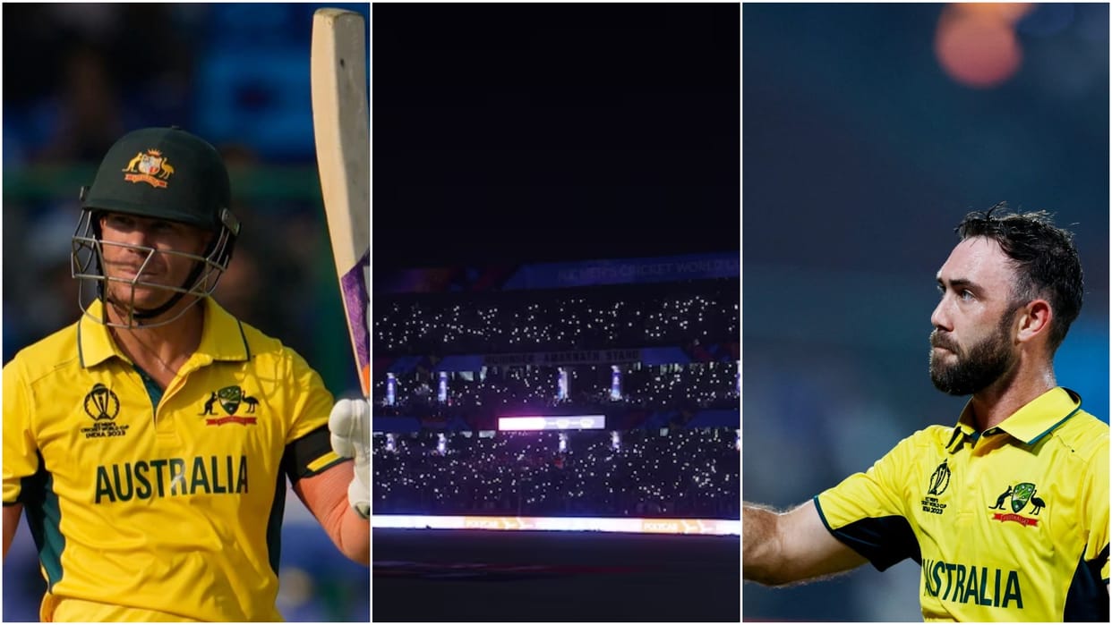 Glenn Maxwell and David Warner have different Opinion about laser show in drinks during ODI WC 2023 Matches
