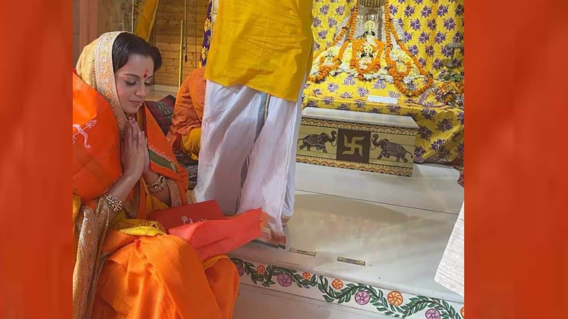 Kangana Ranaut offers prayer in Ramlala in Ayodhya.