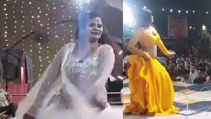 Bar girls danced on ramleela stage in Bakshi ka Talab in Lucknow.