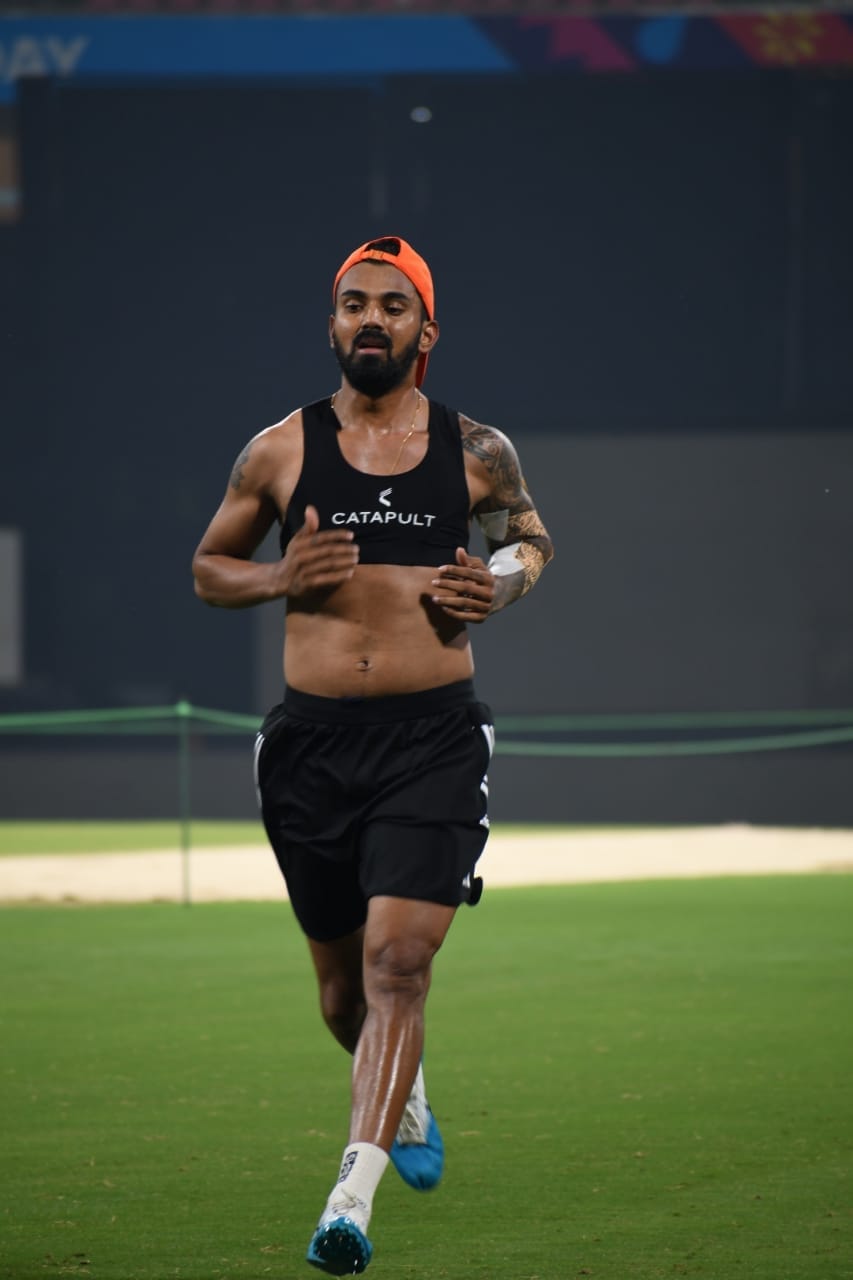 World Cup 2023: Team India players practicing on the Vijay Rath at Ekana Stadium
