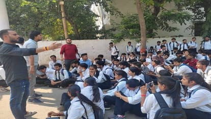 examination results changed after two months In Dr. Bhimrao Ambedkar University in Agra Students demonstrated