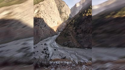 Rock breakage in Niti Valley Tons of debris came down drain  water flow of Segdi drain reduced Chamoli