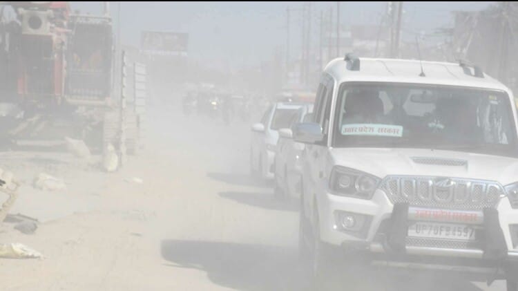 गोरखपुर की हवा हुई प्रदूषित: वायुमंडल में जमी है धूल...मार्निंग वॉक की न करें भूल