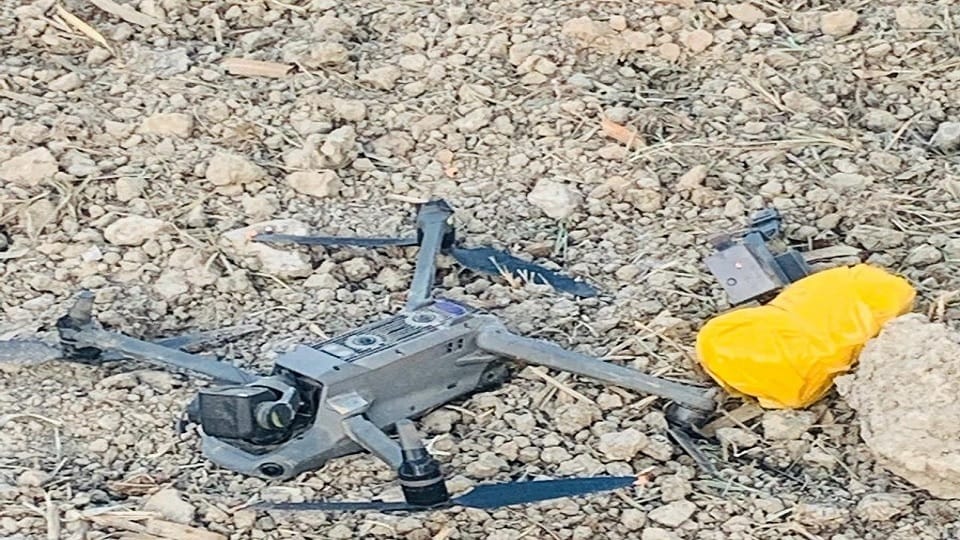 battery drone and  packet of suspected heroin recovered on outskirts of Van village by BSF and Punjab Police