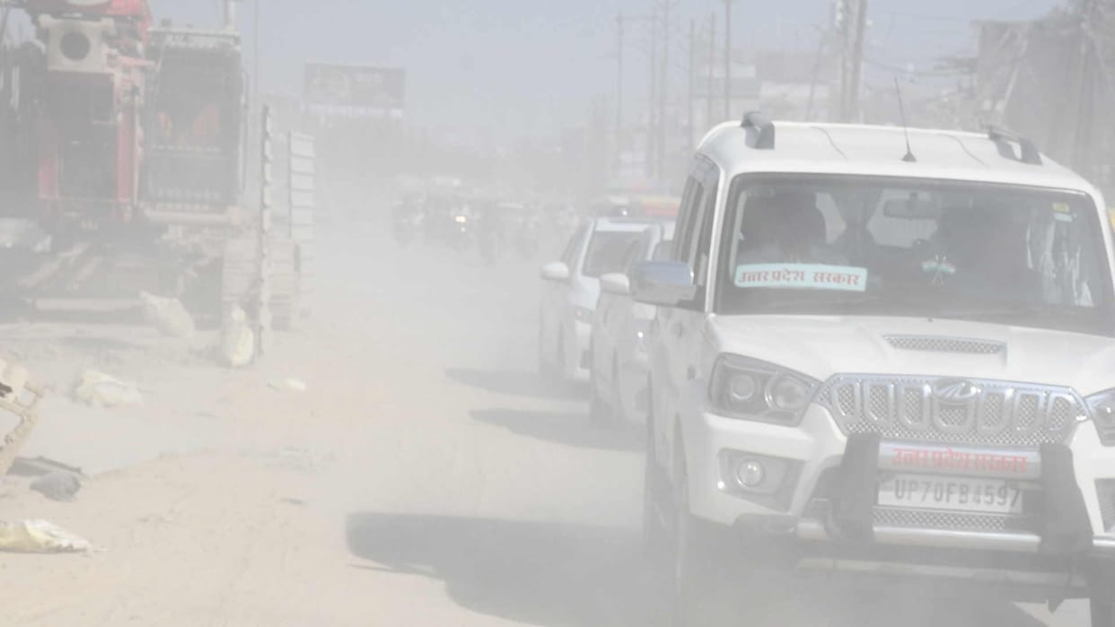 Layer of dust accumulated in atmosphere Morning walk dangerous for health