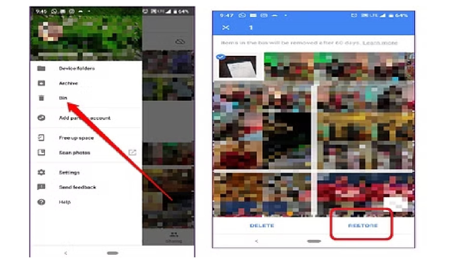 google photos bin
