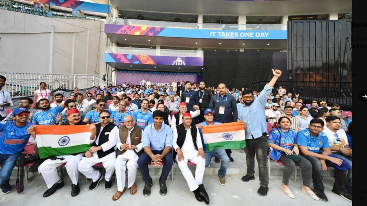 Akhilesh Yadav gives statement after India England match in Lucknow.