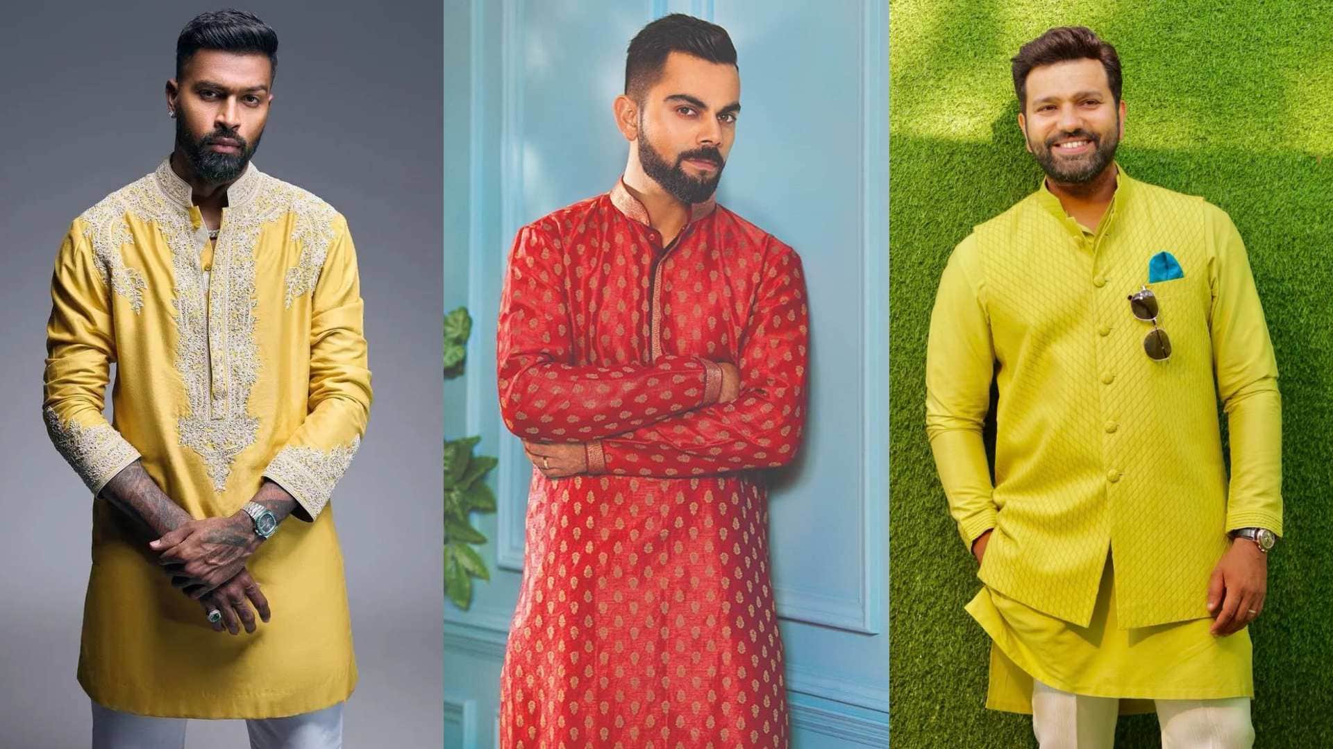 Diwali 2023 trendy kurta collection inspired by Indian cricketers team world cup Virat kohli to Ꮪhubman gill