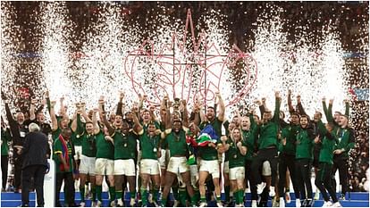 Rugby World Cup: दक्षिण अफ्रीका ने चौथी बार जीता रग्बी विश्वकप, फाइनल में न्यूजीलैंड को 12-11 से हराया South Africa won the Rugby World Cup for the fourth time, defeated New Zealand 12-11 in the final