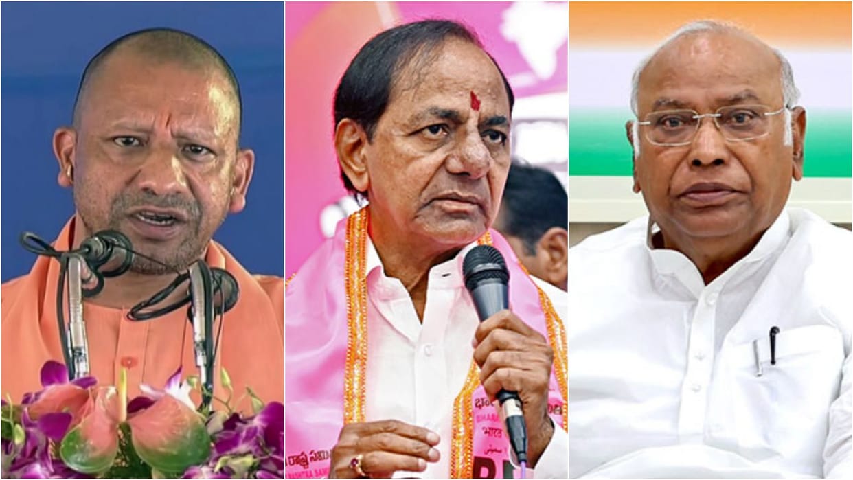 Assembly Elections Congress Mallikarjun Kharge Telangana CM KCR Rahul Gandhi BJP CM Yogi