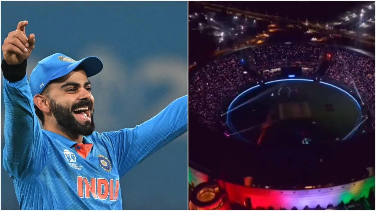 IND vs ENG WC 2023: Indian fans sing 'Vande Mataram' during light show in Lucknow, Watch emotional video