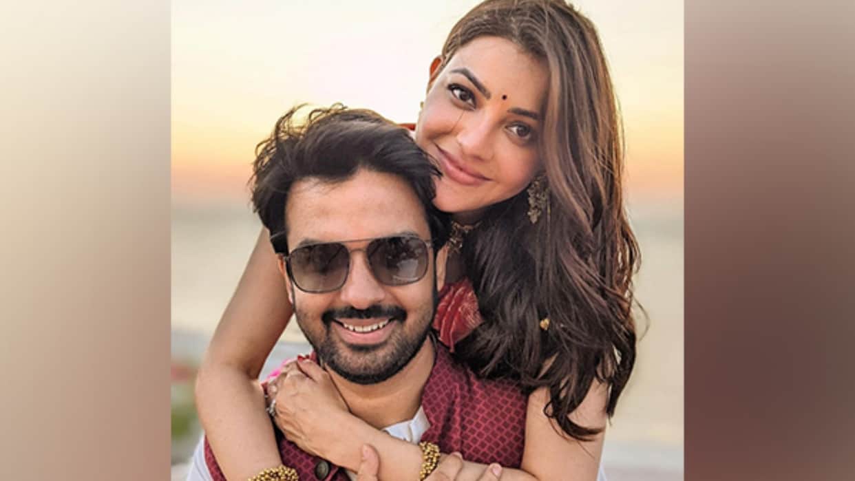 Kajal aggarwal anniversary post for husband kichlu gautam shares romantic video on internet