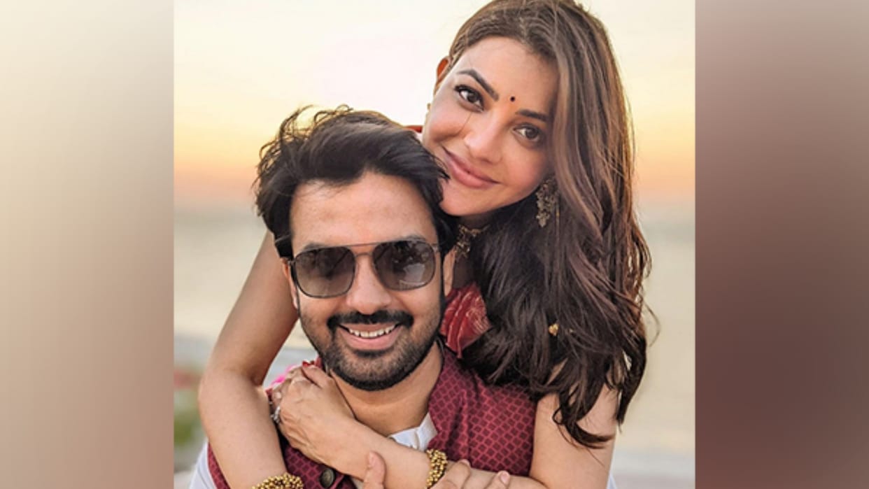 Kajal aggarwal anniversary post for husband kichlu gautam shares romantic video on internet