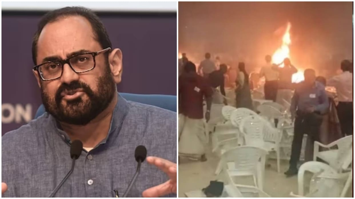 kerala blast news update Union Minister Chandrashekhar arrives to meet those injured in Kerala blasts