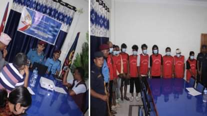 बुटवल में चोरी के आरोप में 12 गिरफ्तार।