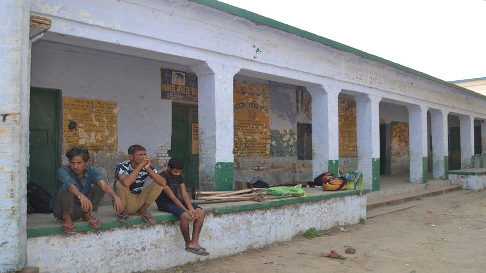 dilapidated school building was to be demolished, team reached where children studying