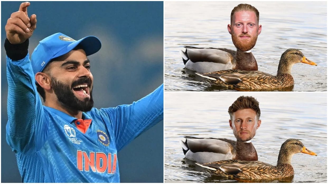 World Cup 2023 ind vs eng barmy army troll virat kohli bharat army befitting reply
