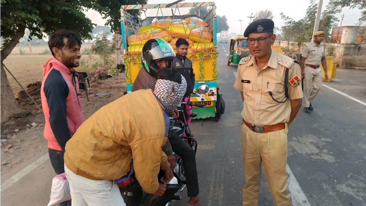Strict police vigil regarding elections in Dholpur