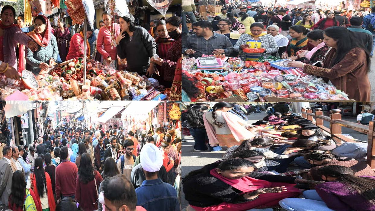 A day before Karva Chauth, there was huge shopping in Shimla, the prices of applying mehendi increased.