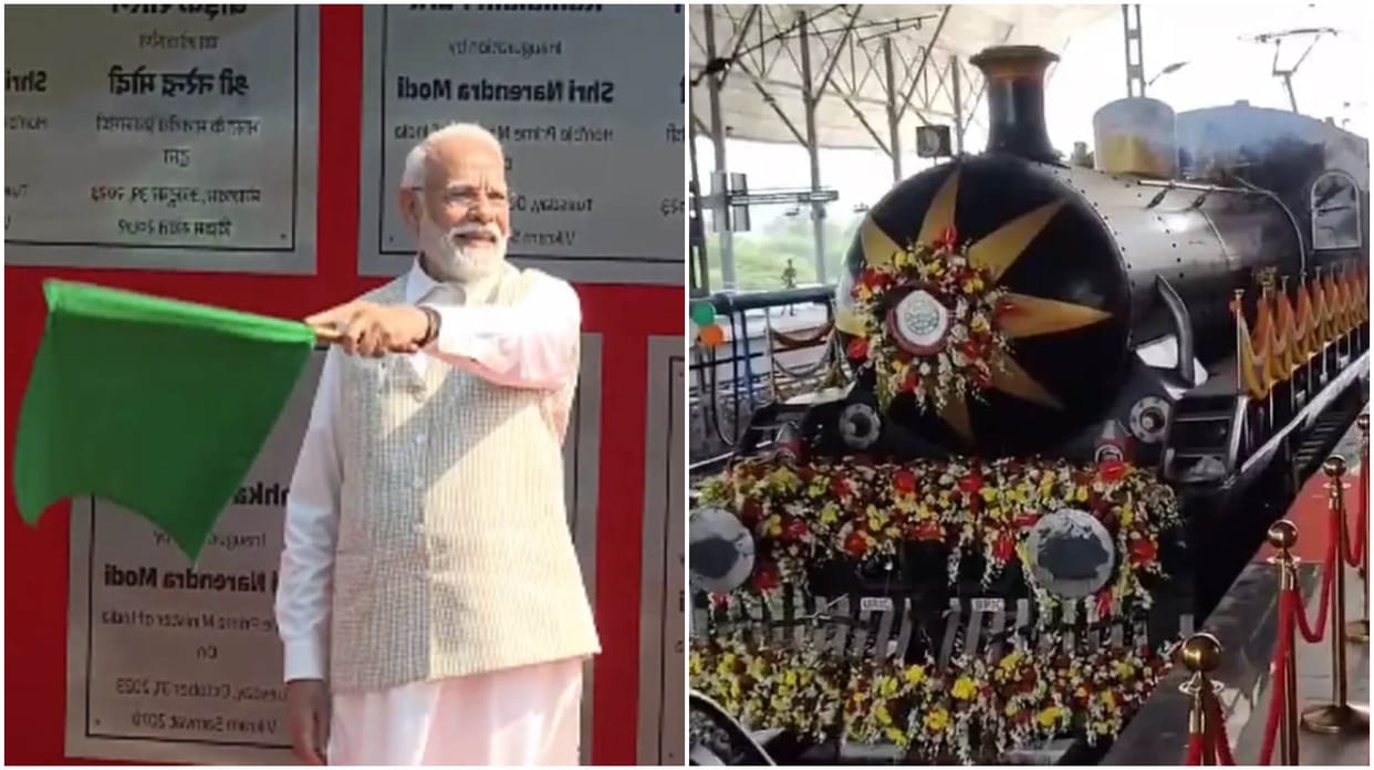 Prime Minister Narendra Modi on Tuesday flagged off Gujarat's first heritage train