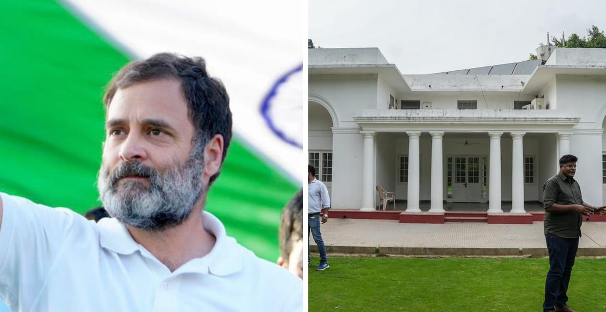 rahul gandhi still not return 12 tughlaq lane road bunglow which left after disqualification in defamation cas