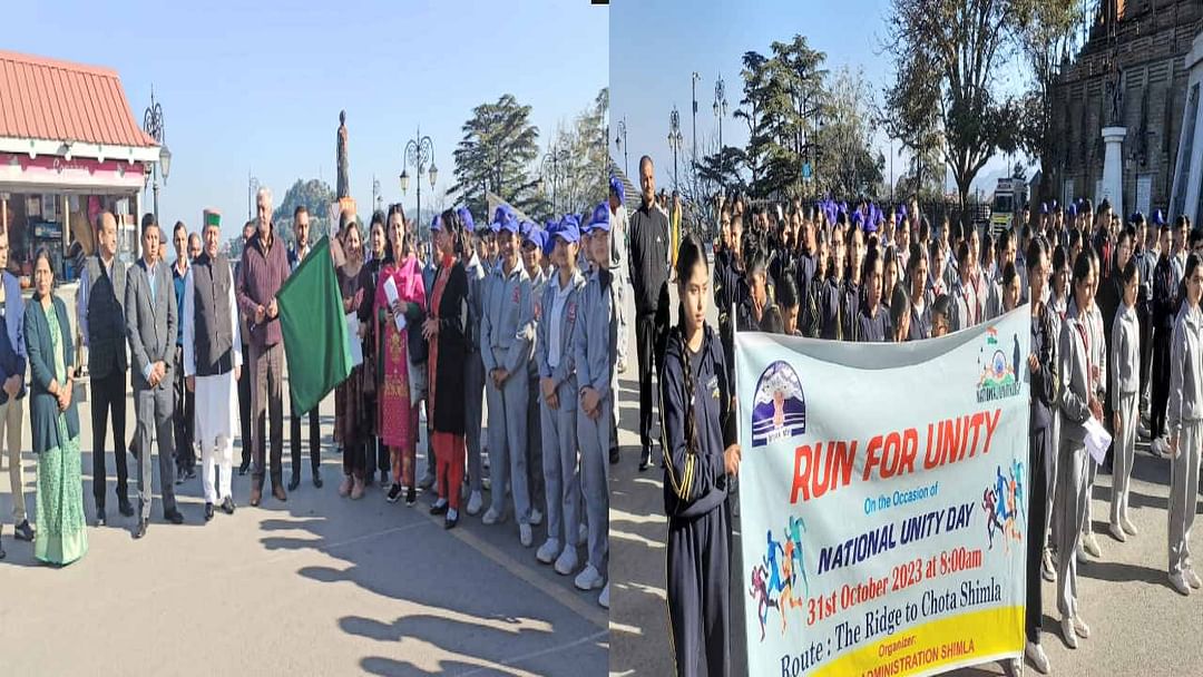 Message of national unity given through Run for Unity in Shimla, also administered oath