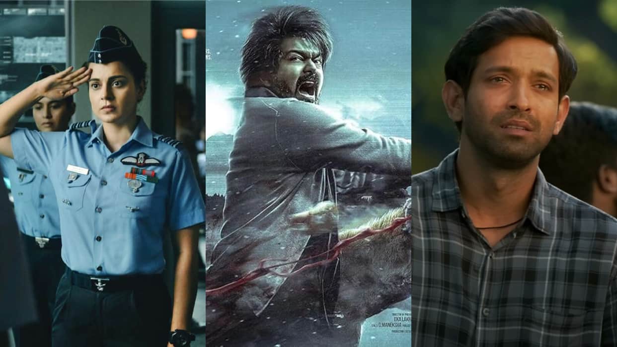 Monday Box Office Report Kangana Ranaut Starrer Tejas Thalapathy Vijay Leo Vikrant Messy 12th Fail Collection