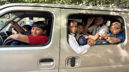 Khatara transports school children in vehicles