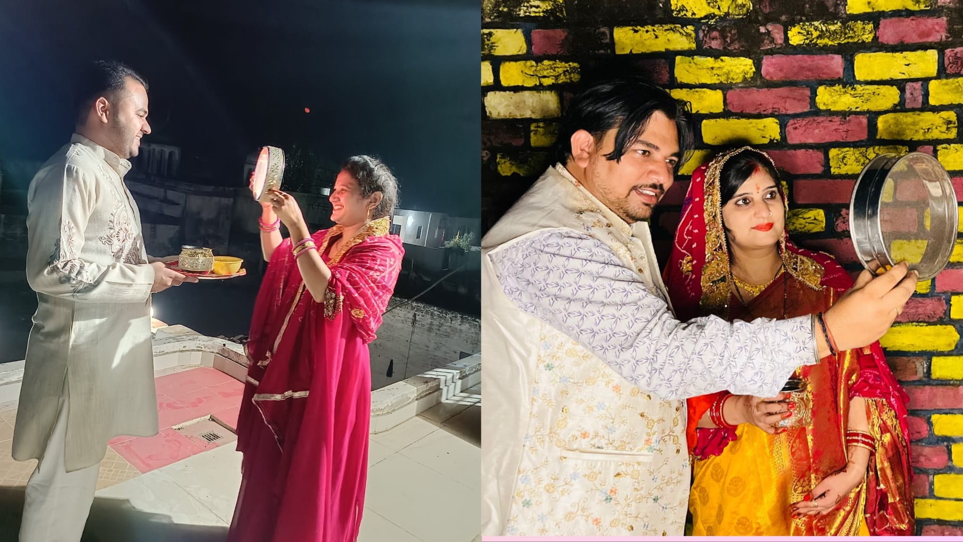 Married women open their fast by looking at the moon In Haryana Punjab and Chandigarh