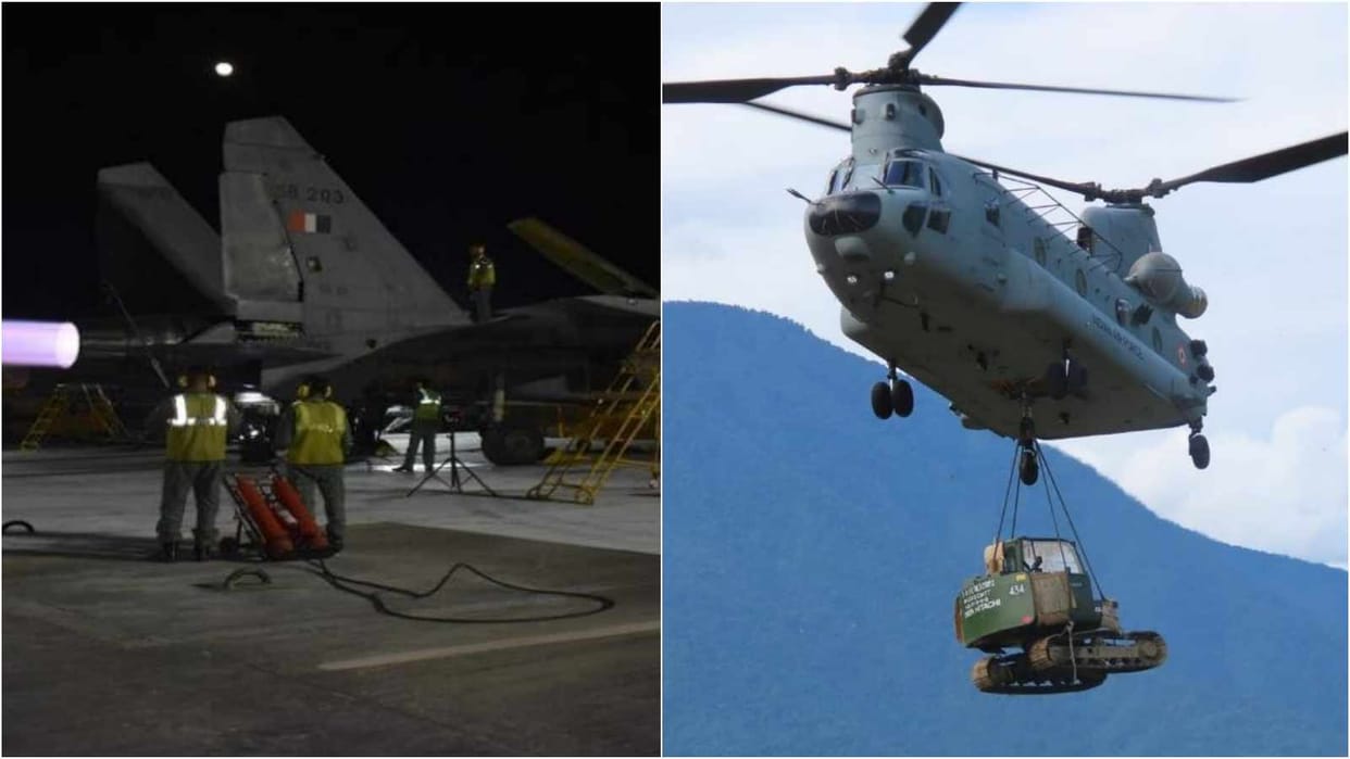 Exercise Poorvi Akash Indian Air Force LCH Prachand High Altitude Landing