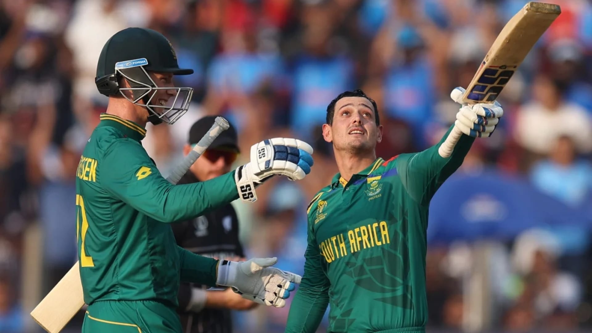 Quinton de Kock broke Adam Gilchrist Kumar Sangakkara record South Africa overtook England world cup 2023