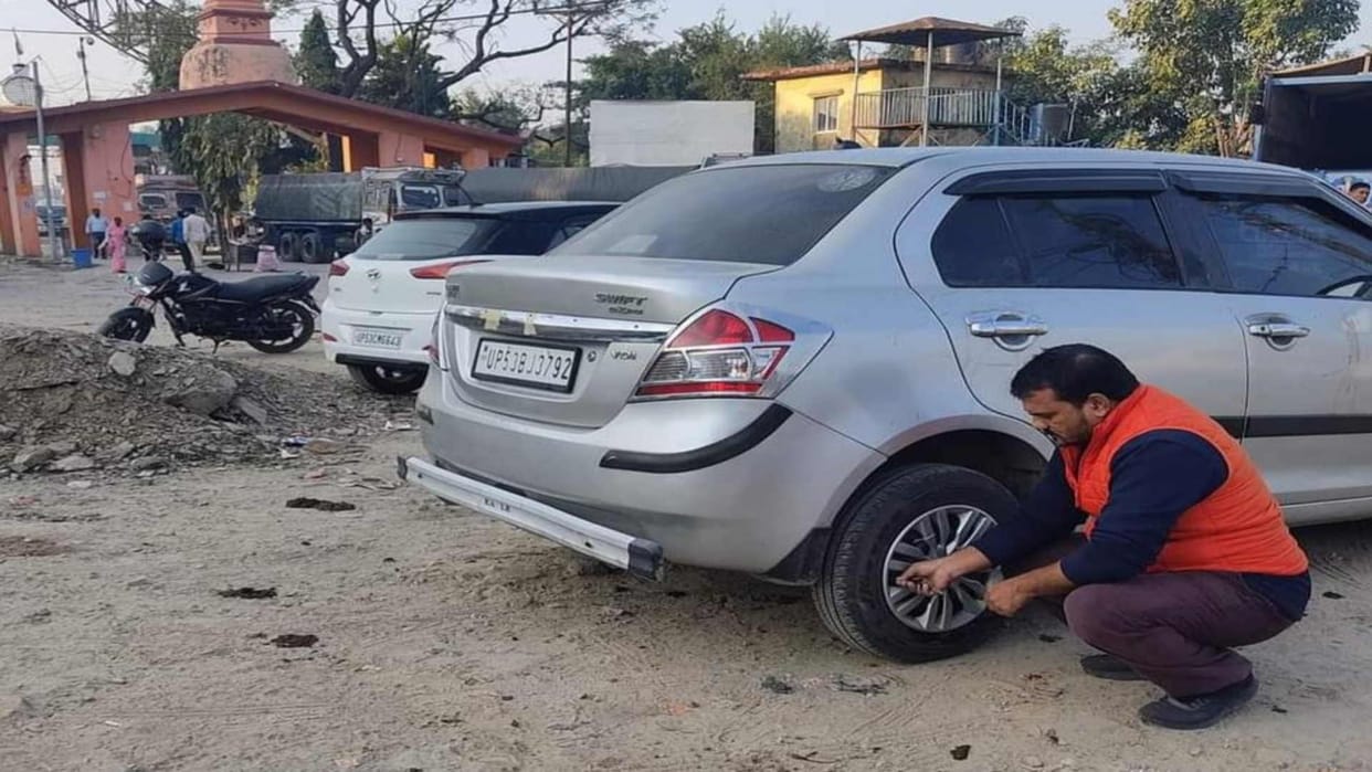 Action against illegal Indian taxis running in Nepal