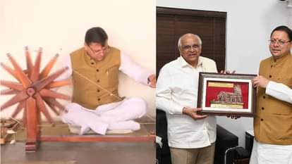 अहमदाबाद में सीएम धामी