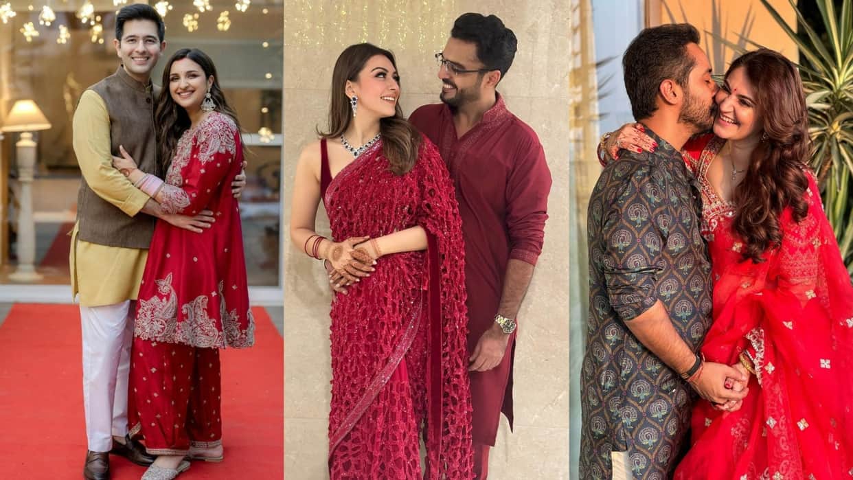 these bollywood actress made their first karwa chauth after marriage hansika parineeti shivaleeka