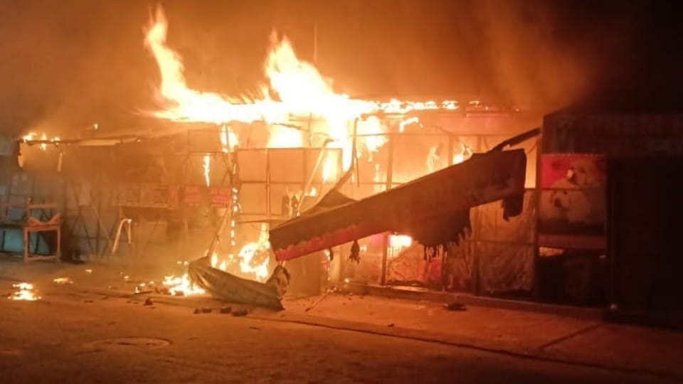 Fire broke out in five shops in Kapurthala Mandi