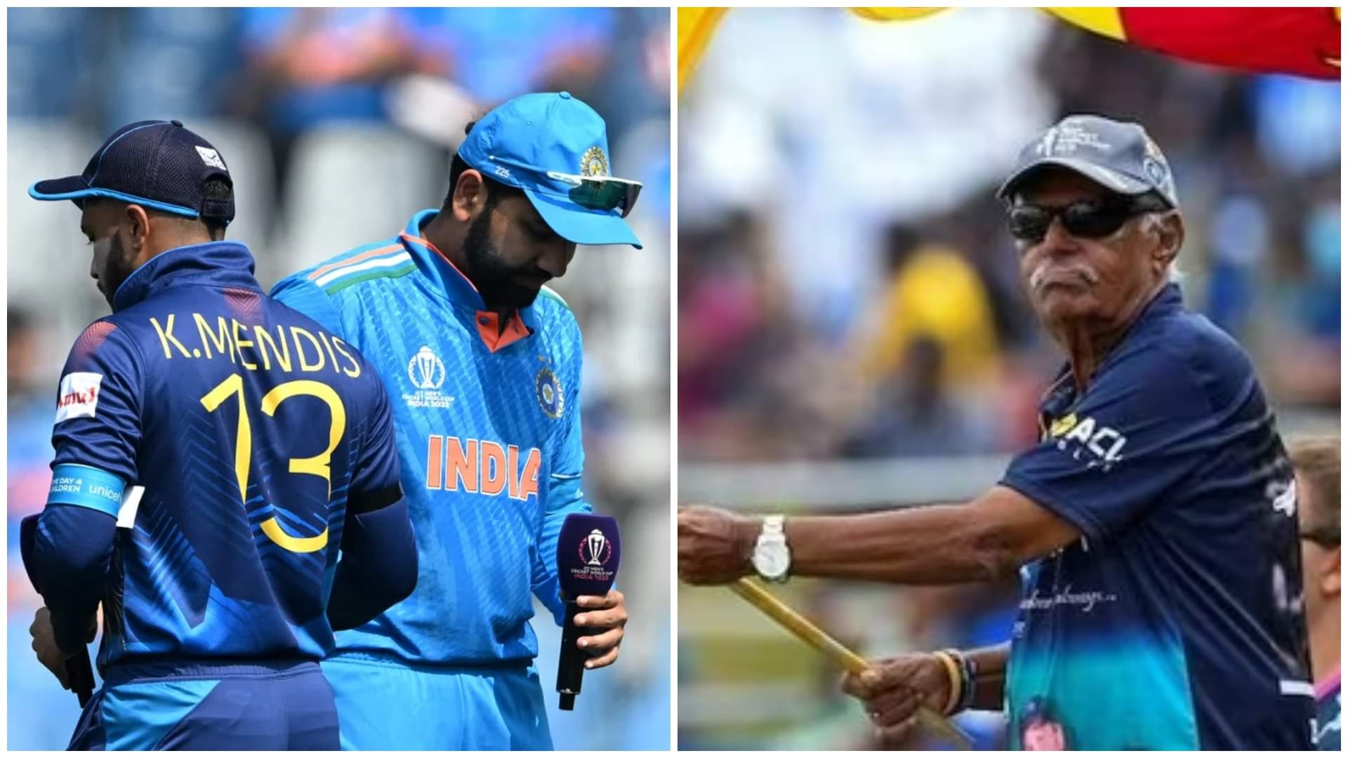 Sri Lanka players wear black armbands in memory of legendary 'Uncle' Percy vs India WC 2023
